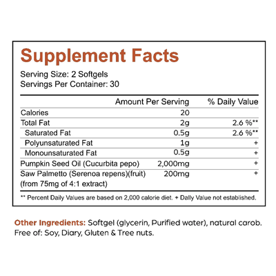Pumpkin Seed Oil Softgel Capsules