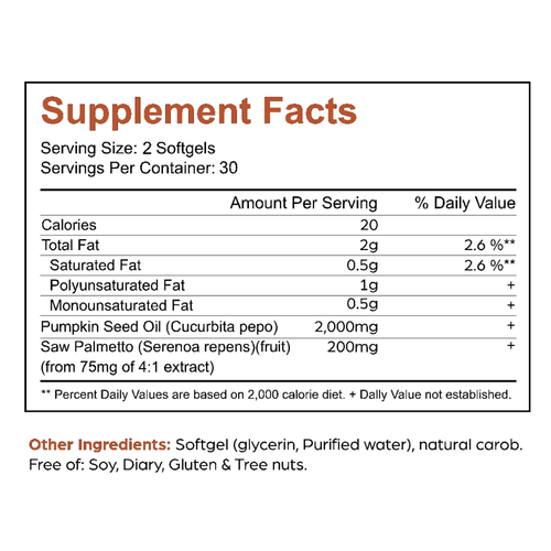 Pumpkin Seed Oil Softgel Capsules